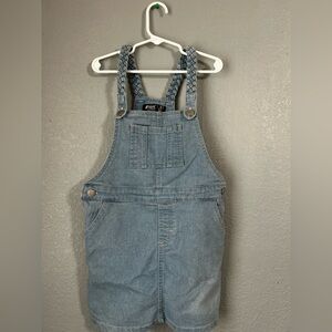 Blue Denim Overalls with Braided Straps